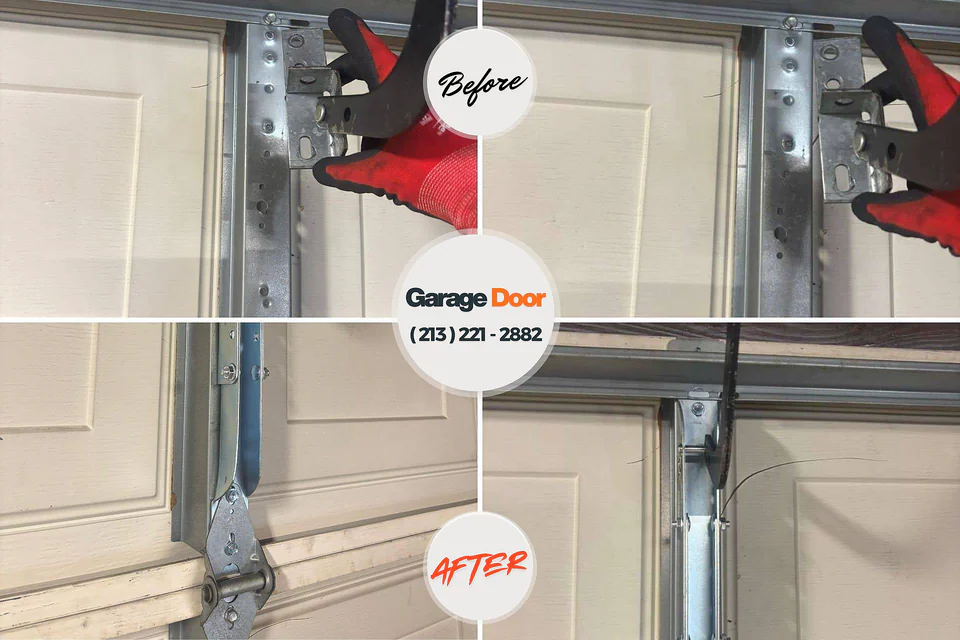Before and after: garage door repair Hollidaysburg, PA